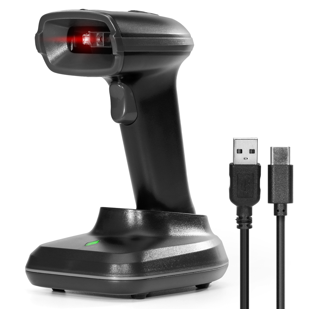 [500105-OC] 2D Wireless BT+2.4G High Performance Barcode Scanner with Charging Base - V-HHBS-A1 (Black)